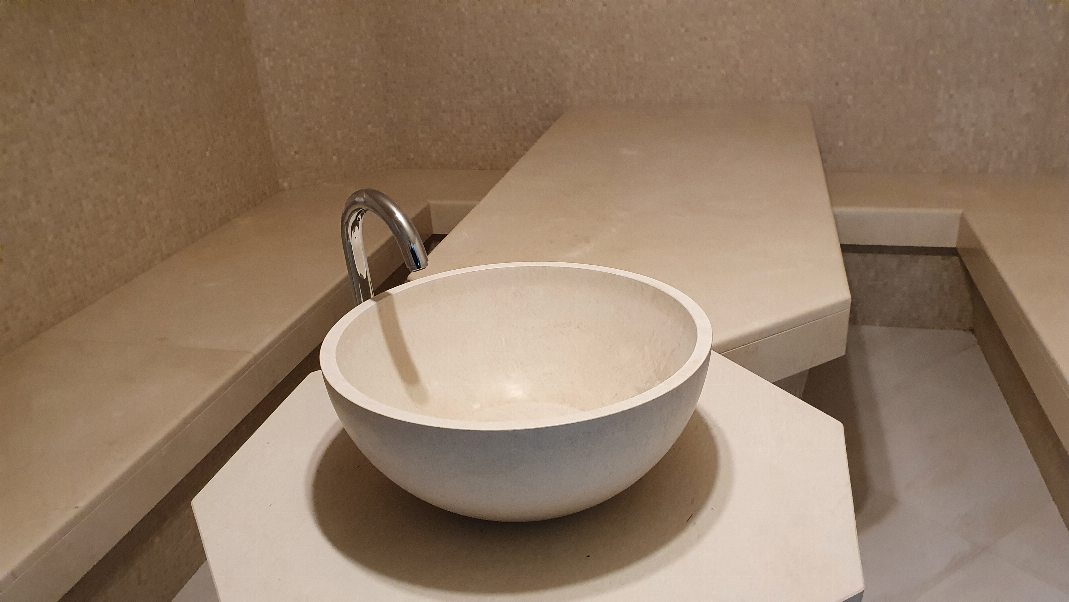 Круглий умивальник Limestone Vraza